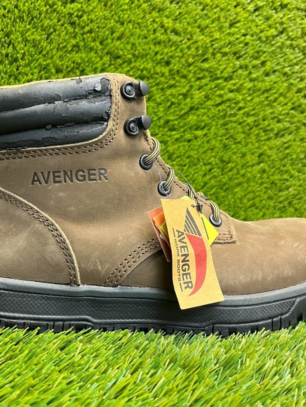 Avenger Reflex CN Womens Size 8.5 Brown Leather Lace Up Safety Working Boots